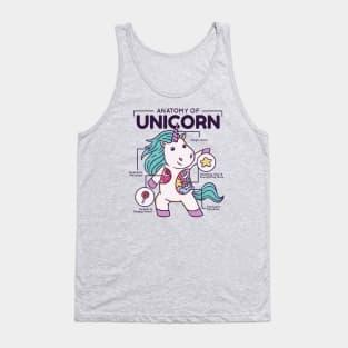 Anatomy of a Unicorn // Cute Unicorn Cartoon for Kids Tank Top